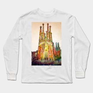 Barcelona. Sagrada Familia - White noon Long Sleeve T-Shirt